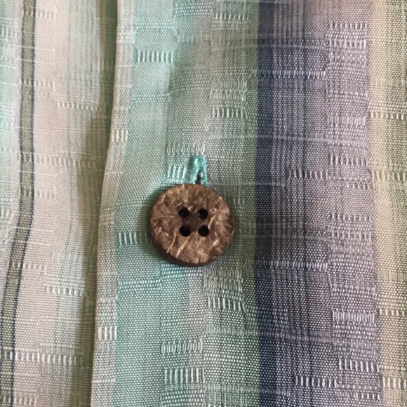 Tommy Bahama Hawaiian striped shirt LRG 100% Silk - Picture 6 of 12